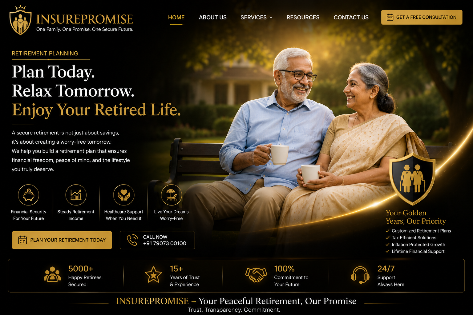 Peaceful retirement and future lifestyle
